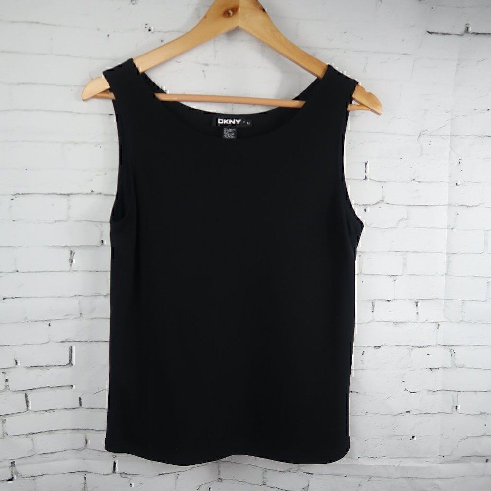 DKNY Black Sleeveless Shell Top
